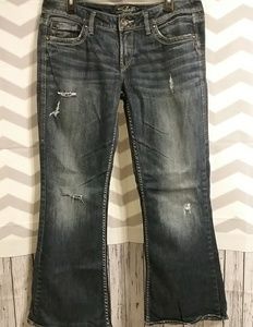 Silver Jeans Jeans - Silver Eden Bootcut Distressed Jeans Silver Jeans Jeans - Silver Eden Bootcut Distressed Jeans